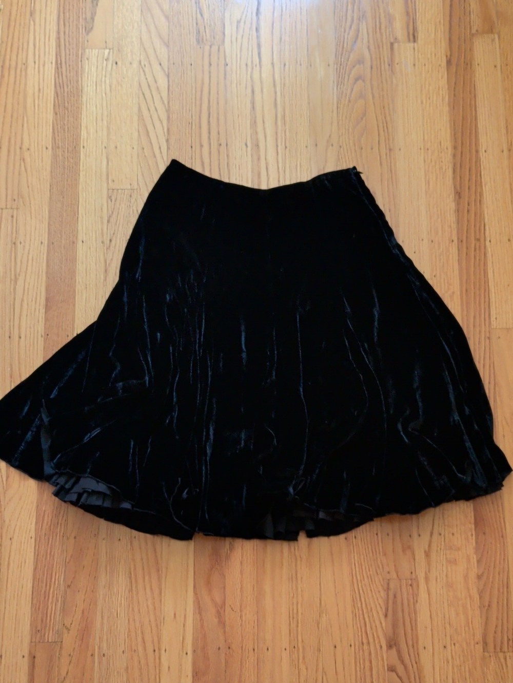 Margaret O’Leary Silk Blend Black Velvet Skirt